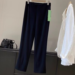 女秋 直筒裤 走老美 基础百搭休闲风显瘦高腰实穿阔腿小黑裤