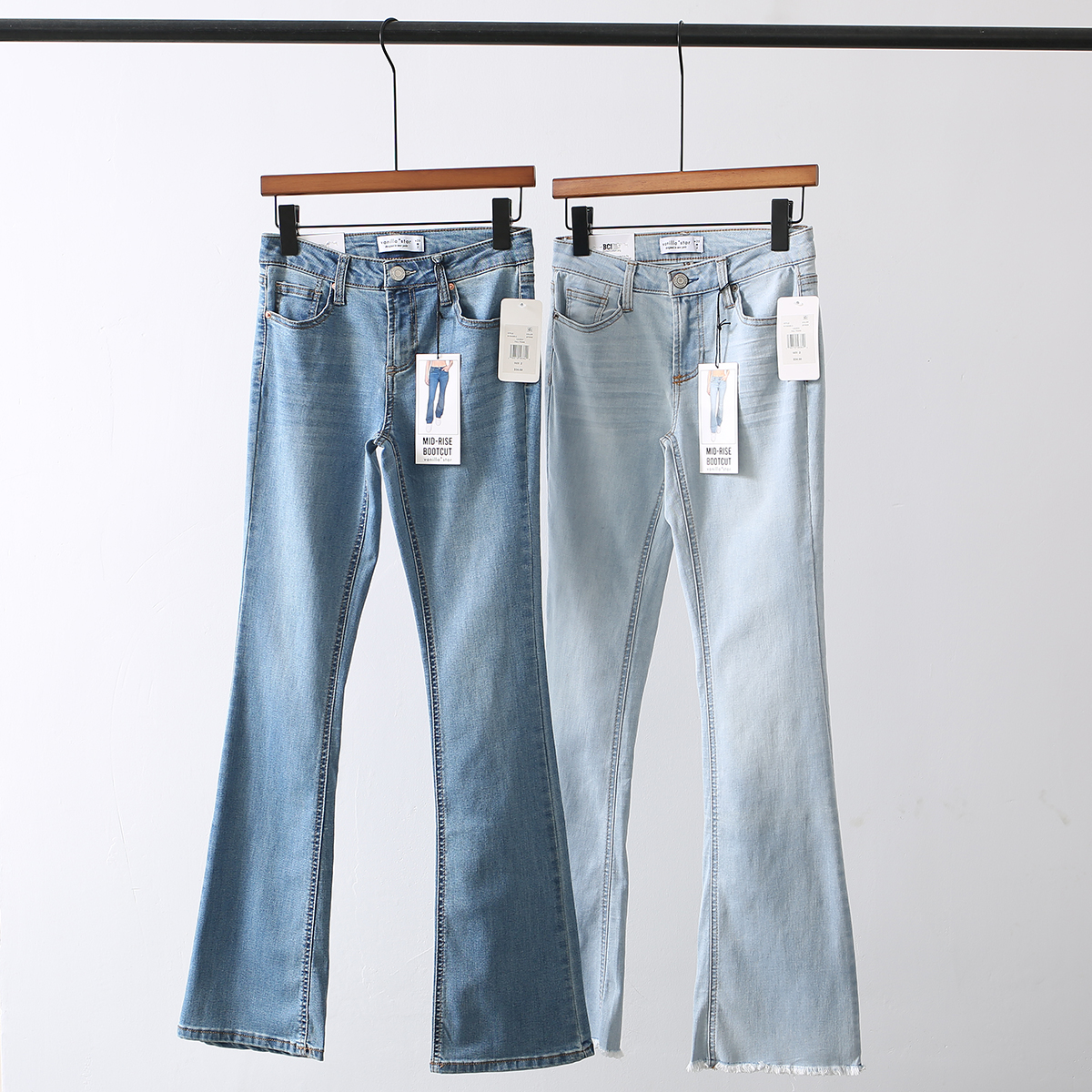 美国单！DP54美金！高腰显瘦修身微喇牛仔裤长裤女春