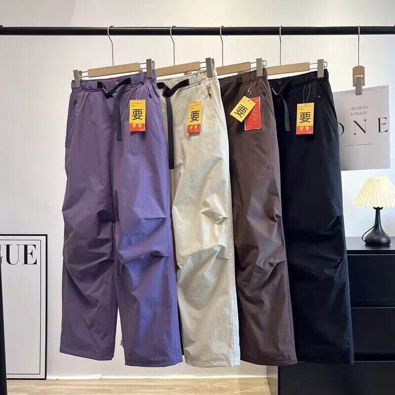 大厂订单！防泼水加绒加厚保暖户外工装阔腿滑雪裤机能伞兵裤女冬