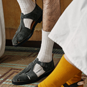 百搭凉鞋 SHOESILO HANS布雷克真皮时尚 橄榄绿军绿色