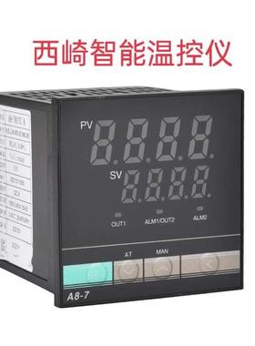 西崎智能数显温控仪A8-7R1PC 分度PT100 A8-7R1TC 分度KE/1200度