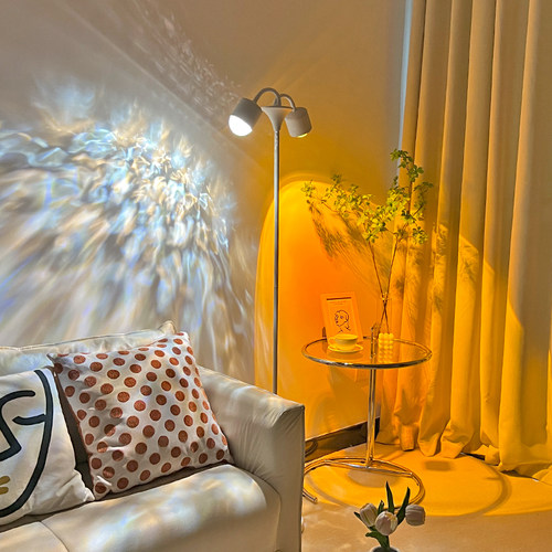 双头日落水波纹氛围灯高级直播间