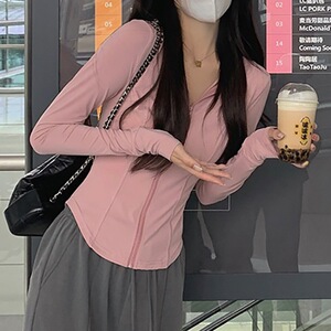 紧身防晒衣女夏季原纱修身冰丝凉感防紫外线修身开衫立领防晒