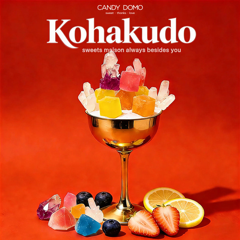 CANDYDOMO日本同款矿石宝石琥珀糖礼盒手工儿童糖果零食节日礼物