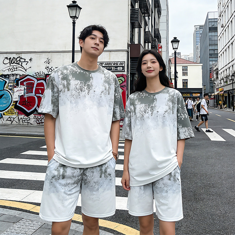 2026夏季运动套装男女新款快干透气排汗耐磨跑步一套休闲衣服潮流