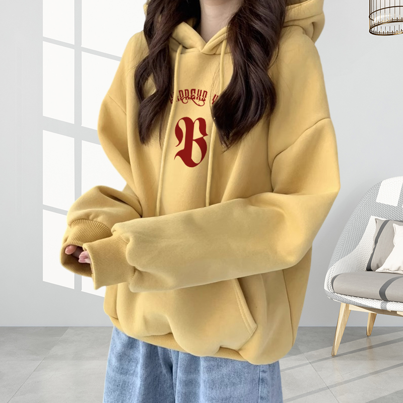 纯棉连帽卫衣女秋冬2024新款