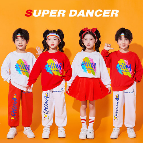 花趣兔男女童运动会中国风元旦