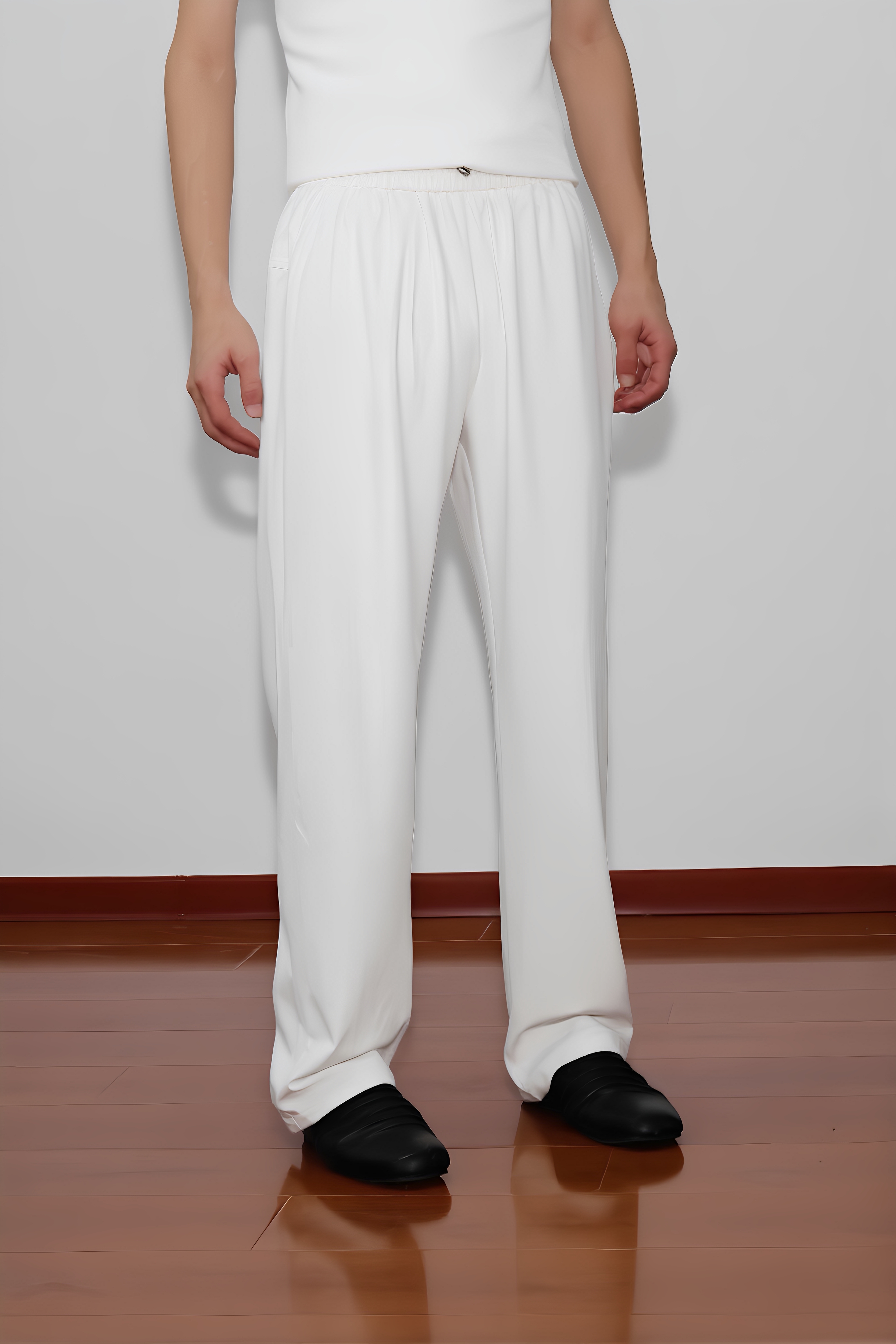 【福利速拍】美式冰皮西裤lu感直筒通勤薄款透气长裤凉感休闲裤男