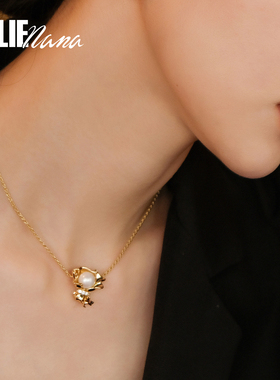 JOLIENANA/珍爱无束925银项链/天然淡水珍珠锆石花束/生日礼物