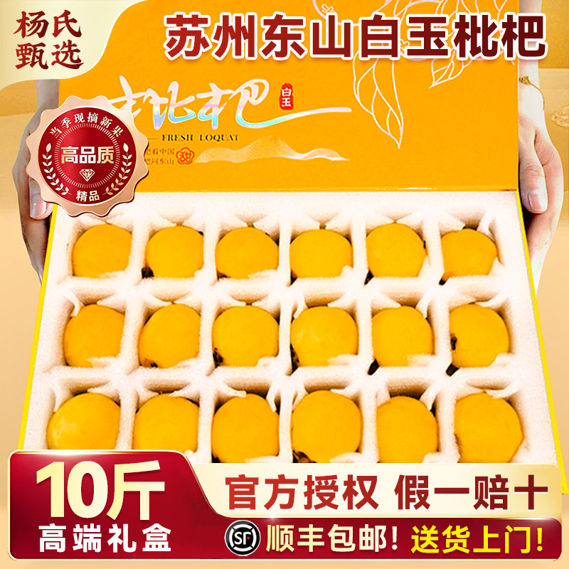 高端礼盒 顺丰正宗苏州东山白玉枇杷10斤新鲜水果青种白沙大琵琶