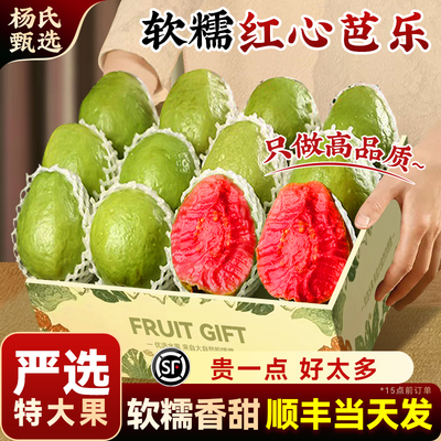 广西软糯红心芭乐新鲜水果5斤番石榴脆甜软糯胭脂红巴乐整箱3包邮