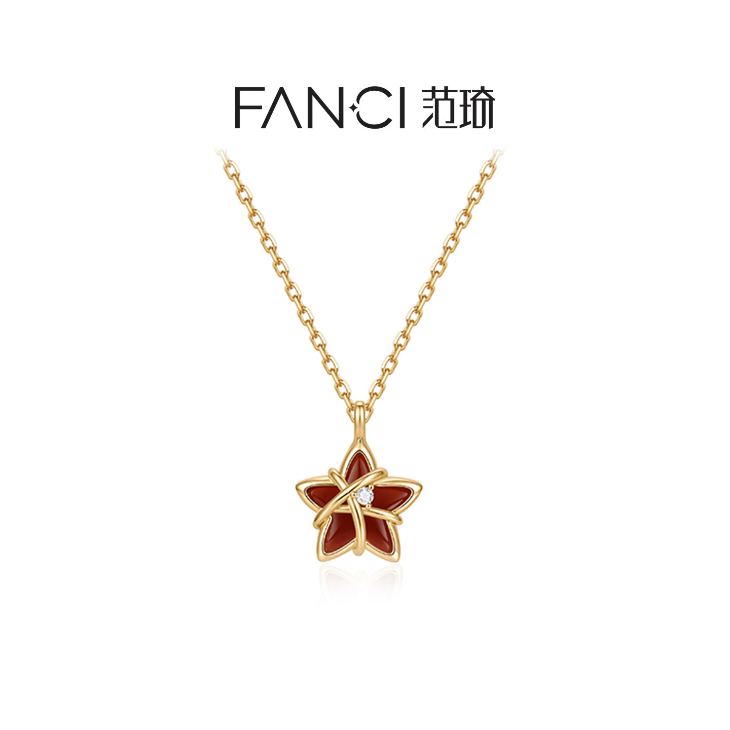 Fanci幸运星项链祈愿红925银小众设计送女友闺蜜生日礼物图片