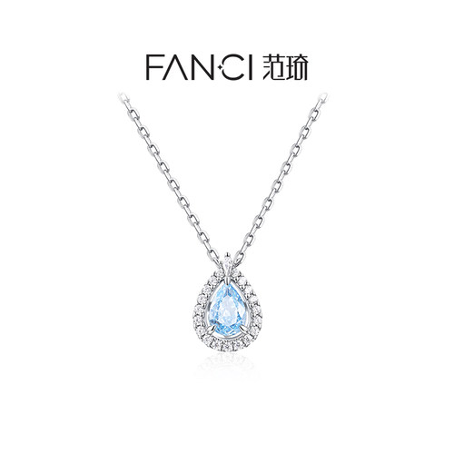 范琦蓝眼泪项链小众高级感