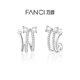 Fanci范琦猫咪结耳钉925银珍珠耳钉蝴蝶结百搭耳环轻奢高级感