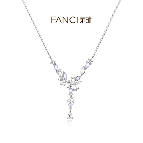 Fanci范琦女紫藤花项链