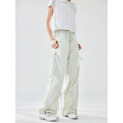 爱家长裤2025夏季新款韩版简约时尚休闲运动风百搭哈伦裤