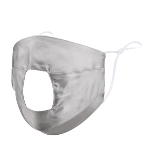 真丝100%桑蚕丝漏鼻子露嘴口罩内衬防晒内衬护脸运动跑步透气