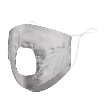 真丝100%桑蚕丝露鼻露嘴口罩内衬防晒内衬护脸运动跑步透气面罩