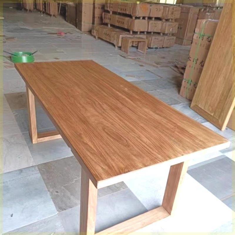 老榆木桌子实木板复古茶桌茶台长条餐桌家用原木桌面吧台长桌书桌
