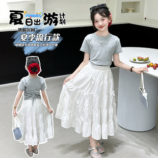 女童套装 少女半裙穿搭气质百搭流行ins风甜美 半身裙夏夏季 新品