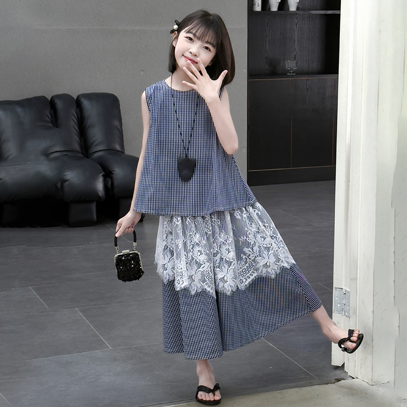 女童半身裙套装夏外穿衣服潮流服装服饰韩范甜美潮服精致高级感