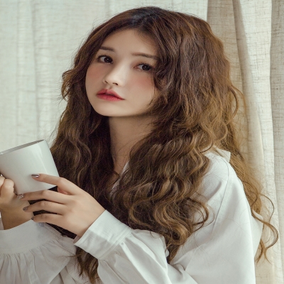 u型假发片女中长发长卷发大波浪羊毛卷一片式玉米烫半