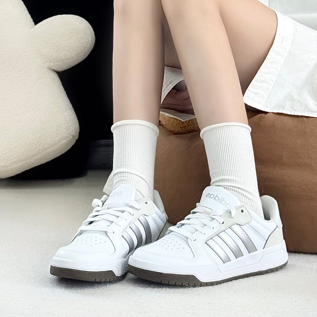 Adidas阿迪达斯 ENTRAP 白蓝色 防滑耐磨 低帮 板鞋 男女款,运动鞋new,板鞋,淘宝优惠券,粉丝福利购,淘宝优惠卷