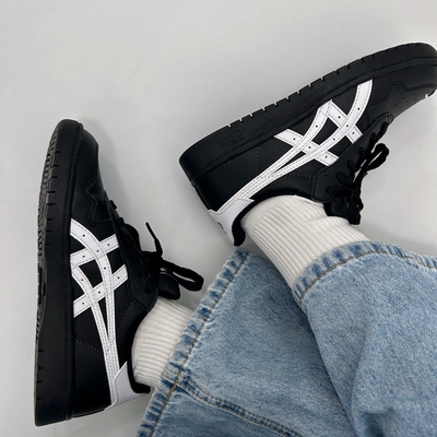 ASICS JAPAN S 黑白 舒适百搭 低帮 板鞋 男女同款 1203A033-001