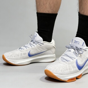 Nike Air Zoom GT Hustle 3 EP白蓝防滑耐磨中帮篮球鞋HJ9084-100