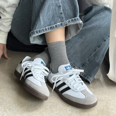 Adidas阿迪达斯 originals SAMBA OG 黑白灰 低帮 板鞋 男女同款