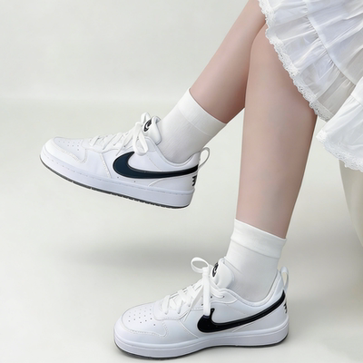 Nike Court Borough Low GS 舒适百搭防滑耐磨低帮板鞋DV5456-131