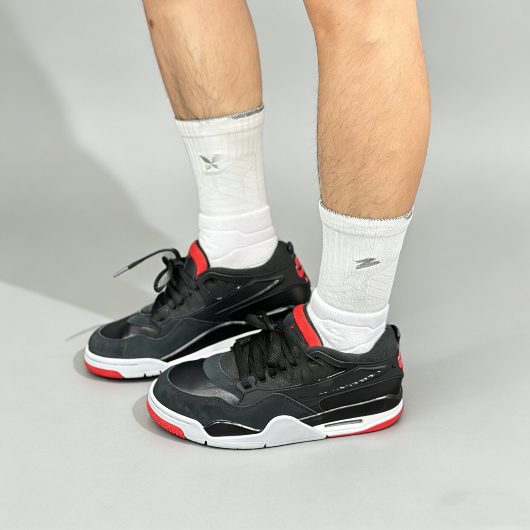 Air Jordan 4 RM 黑色 低帮 防滑耐磨复古篮球鞋 男款 FQ7939-004