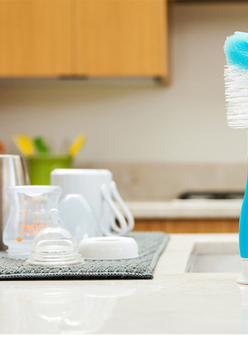 清仓美国麦肯齐奶瓶刷奶嘴刷子二合一宝宝婴儿海绵清洗洁奶瓶套刷