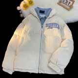 1005-2-LMF106-P135冬季港风男宽松保暖灯芯绒牛仔假两件面包服，男装棉衣，星座1005-2