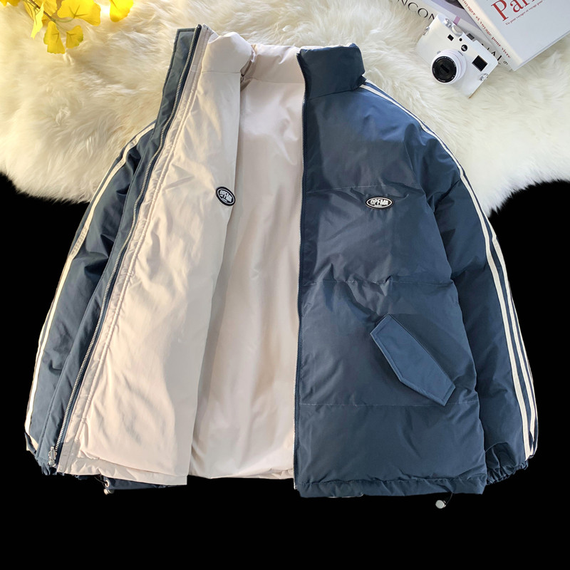 1005-2-LMF020-P135冬季双面穿立领男女情侣宽松棉服加厚棉衣,男装棉衣,星座1005-2