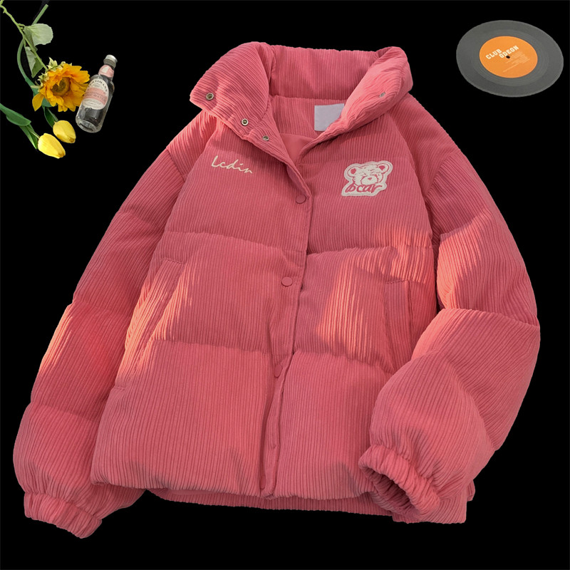 1005-2-LMF100-P128冬季港风男士加厚灯芯绒立领棉衣情侣棉服上衣,男装棉衣,星座1005-2