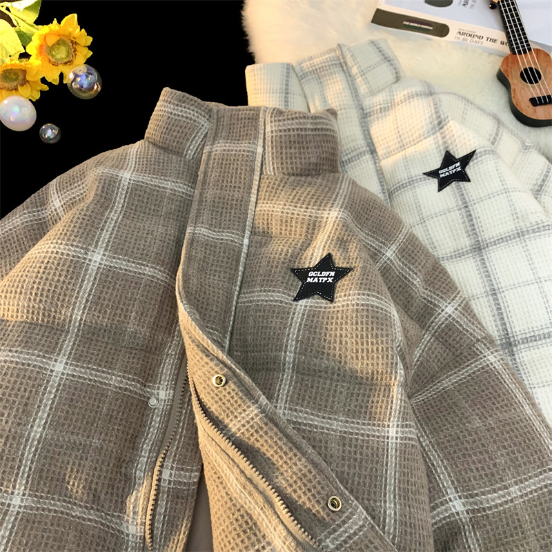 1005-2-LMF105-P128冬季港风男士宽松休闲立领加厚男女情侣棉衣,男装棉衣,星座1005-2