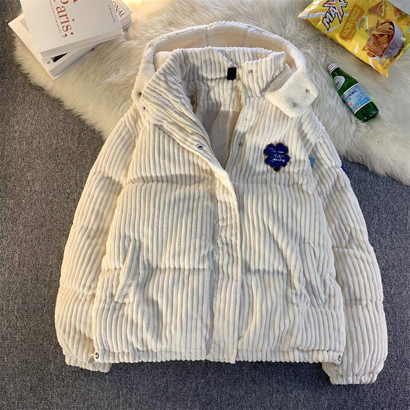 1005-2-LMF070-P128冬季港风男士加厚连帽灯芯绒棉服情侣上衣,男装棉衣,星座1005-2