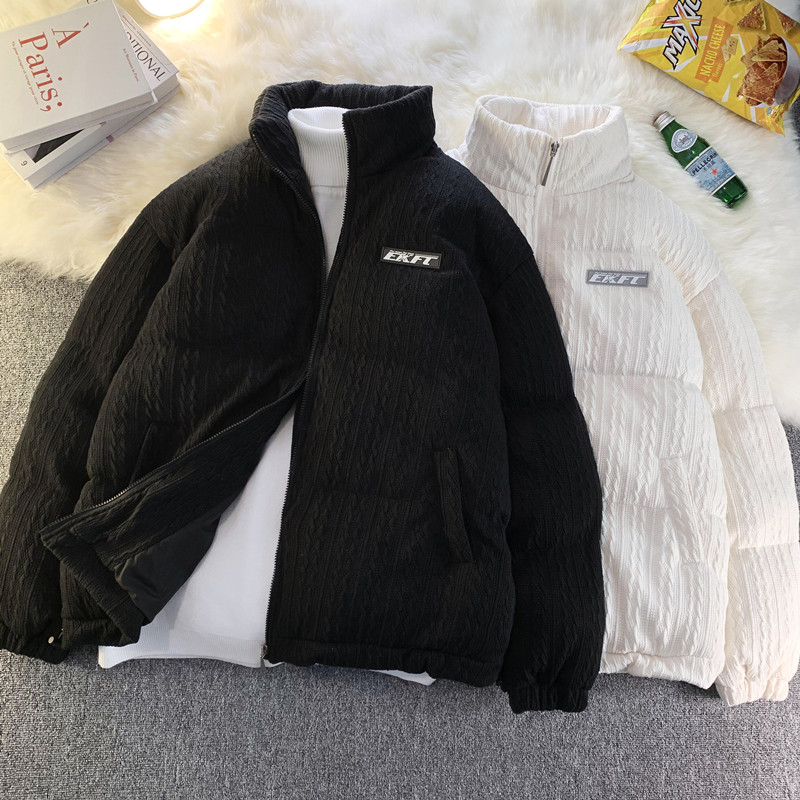 1005-2-LMF014-P128冬季港风加厚立领情侣宽松百搭棉服,男装棉衣,星座1005-2
