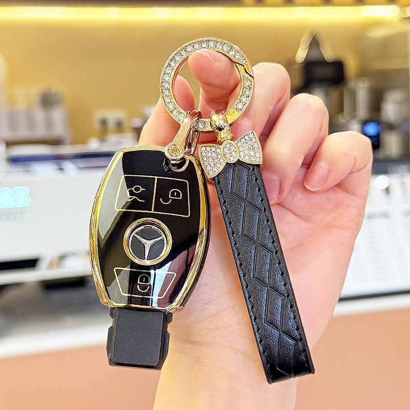 06-17老款奔驰s350钥匙套14/15/16款S级专用s320包S400L保护壳扣