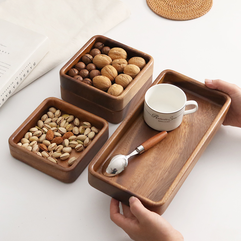 胡桃木木质点心盘托盘