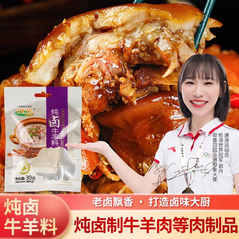 荷香田园炖牛羊肉调料包排骨牛肉羊肉5g*6袋多用卤料便捷炖肉卤味