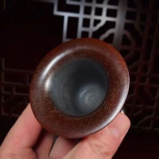 古玩文玩披毛犀杯高脚杯老气天然高脚酒杯杯子摆件酒杯古法收藏