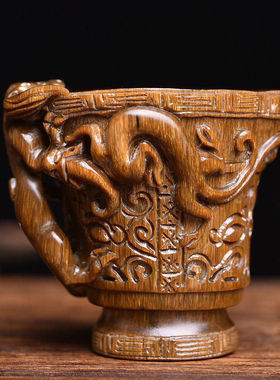 【保真】老亚摆件酒杯茶杯把玩养生文玩古玩艺术品限量抢