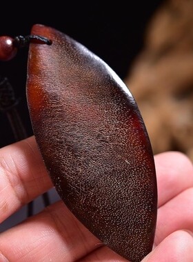 保真纯天然披毛犀手工雕刻一叶暴富吊坠男女保平安文玩装饰品