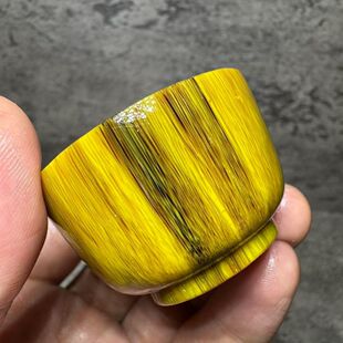 纯天然收藏披毛犀杯子茶杯牛角杯酒杯文玩珍贵摆件工艺品养生把玩