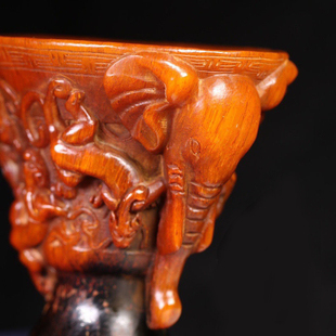 【保真】披毛x酒杯古玩收藏老物件摆件文玩把件文玩摆件稀装饰品