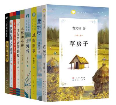 正版现货 小学生基础阅读书系全9册 草房子童年河我们的母亲叫中国城南旧事呼兰河传大林和小林美丽的西沙群岛中高年级天天出版社