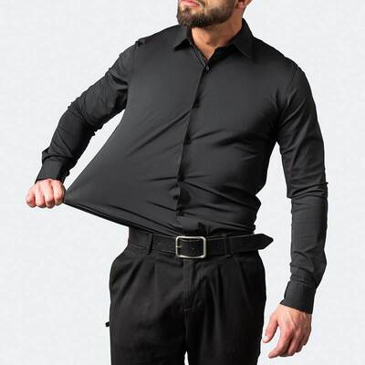 Casual Men's long sleeve shirt office business big size