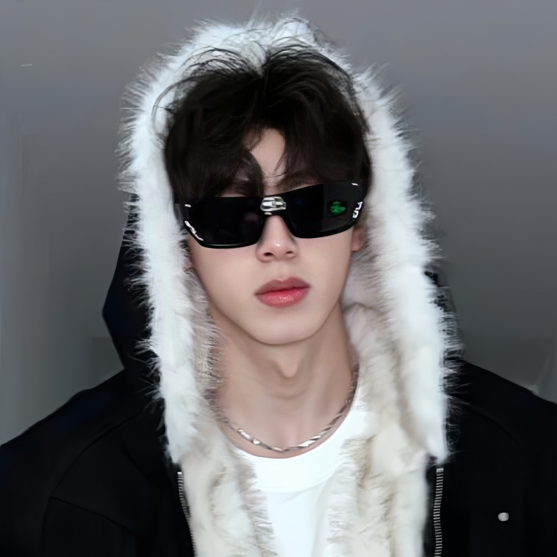 2025新款个性半框欧美潮流太阳镜男凹造型街拍嘻哈防紫外线墨镜女